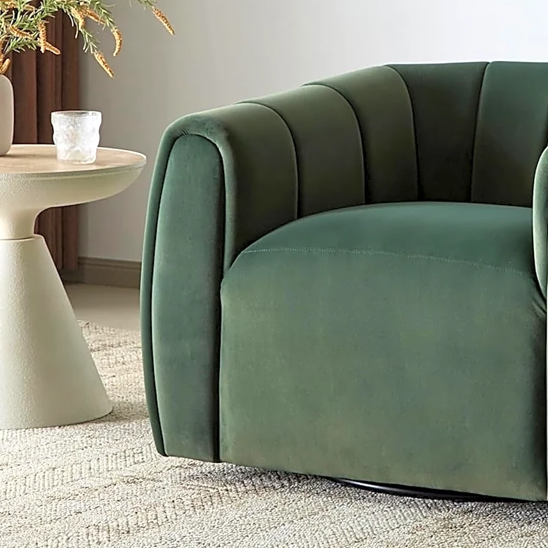 We're Obsessed With This CB2 Swivel Chair Dupe: Score Instant Art Deco Vibes For $700 Less