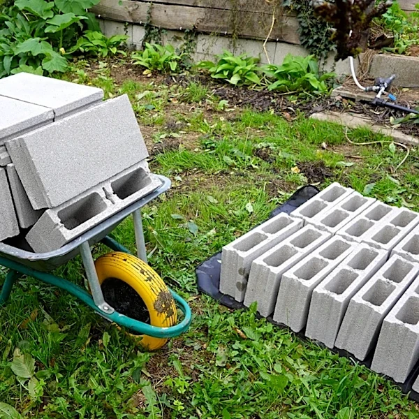 Upcycle Old Concrete Blocks To Create A Simple Patio Bench With This Clever DIY