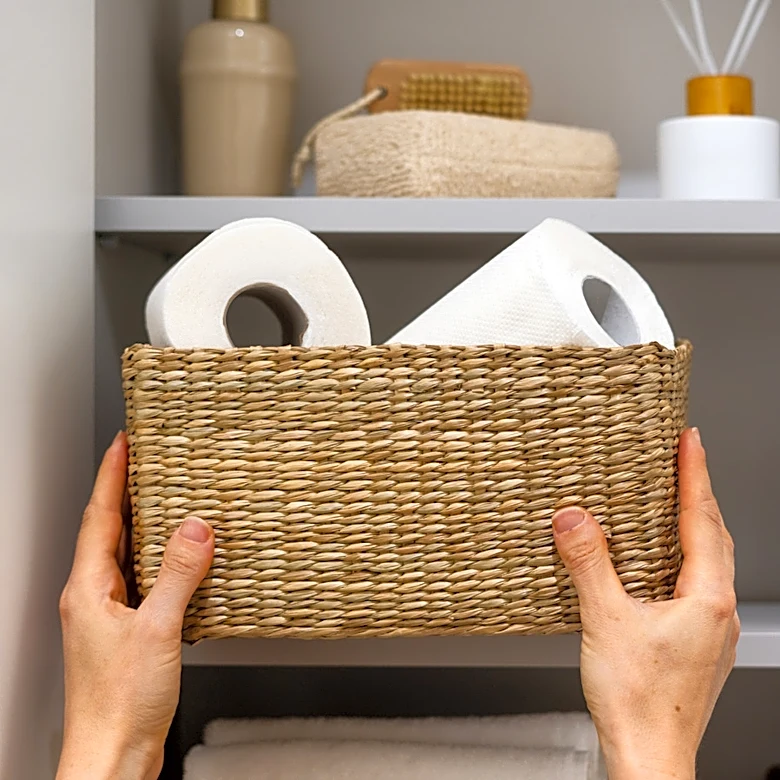 Skip Baskets: The Creative Way To Add Toilet Paper Storage With Vintage Charm