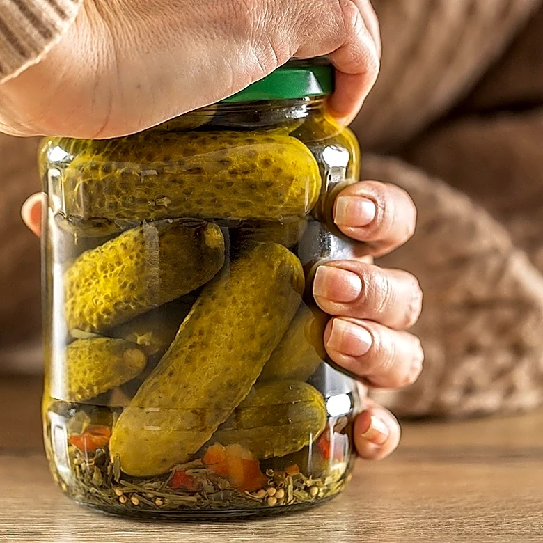 Transform An Old Pickle Jar Into Rustic Kitchen Countertop Storage