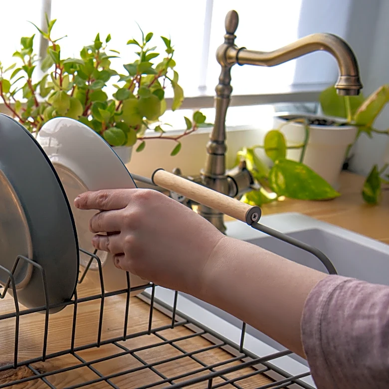 The $5 IKEA Solution To Replace Traditional Dish Racks That Stores Away Easily