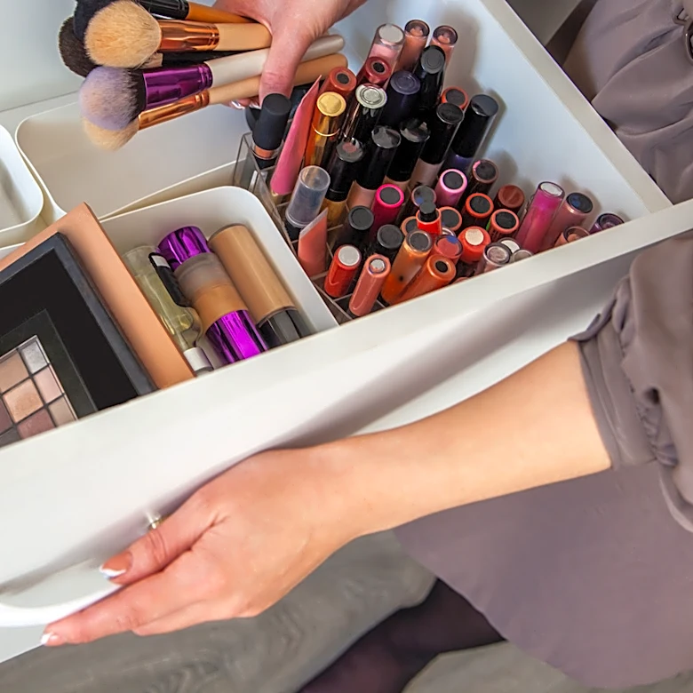 Ditch Bulky Makeup Storage For A Space-Saving Alternative At Walmart That Adds Seating