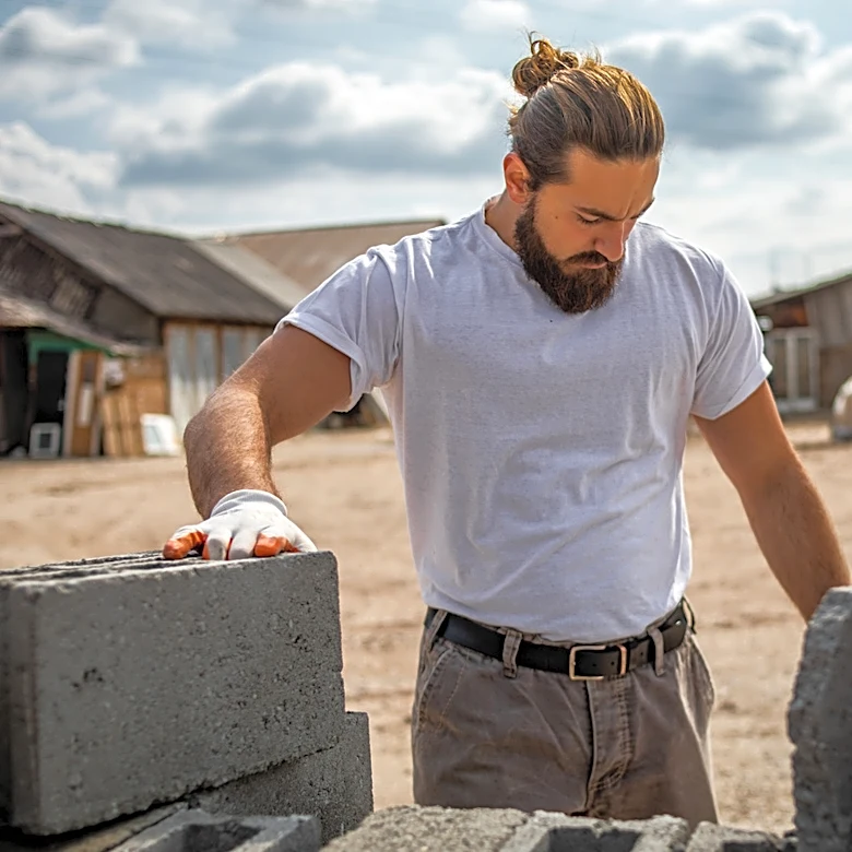 Use Cinder Blocks For Incredibly Easy-To-Build Fireplace Wood Storage