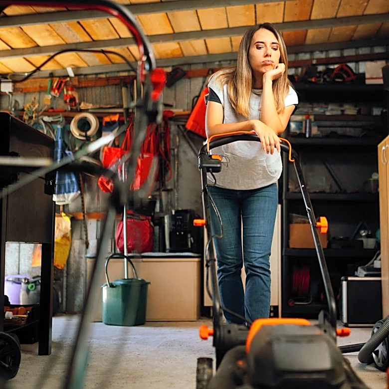 Forget Garages: The Harbor Freight Find That'll Store And Protect Your Lawn Mower