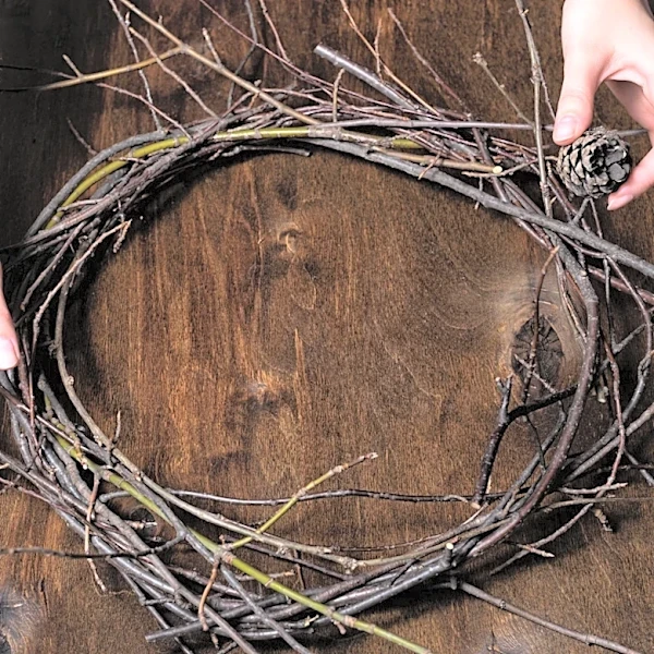 Turn Old Wreaths Into Rustic Hanging Bird Baths