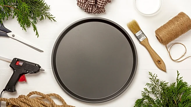 Use Paper Towel Holders To Transform A Dollar Tree Pizza Pan Into A Functional Plant Stand
