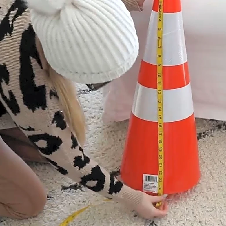 He Uses An Old Traffic Cone To DIY A Funky, One-Of-A-Kind Lamp