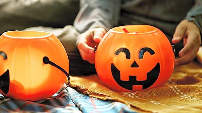 Use Plain Plastic Pumpkins To Create This Hanging Porch Décor For Halloween