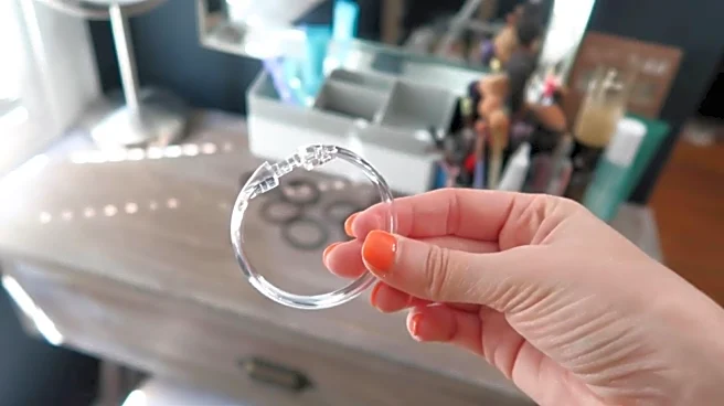 The Dollar Tree DIY That Creates Countertop Storage From Shower Curtain Rings