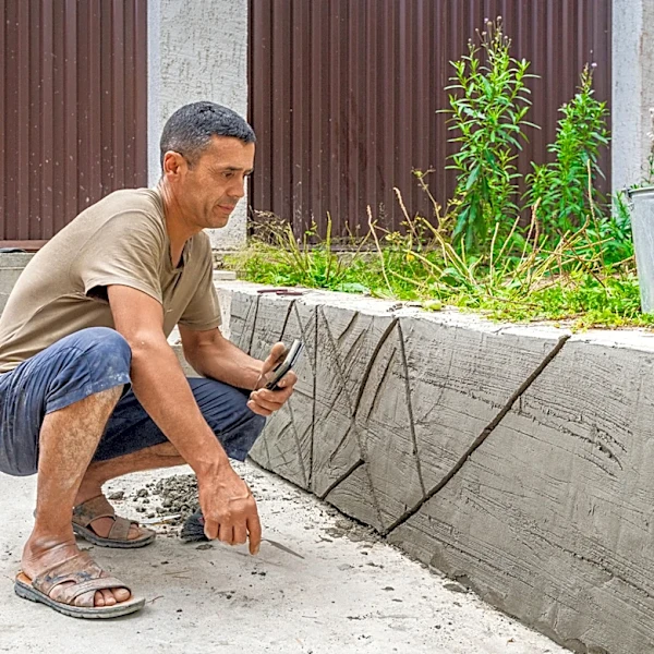 Make An Old Concrete Retaining Wall Look New With An Affordable DIY