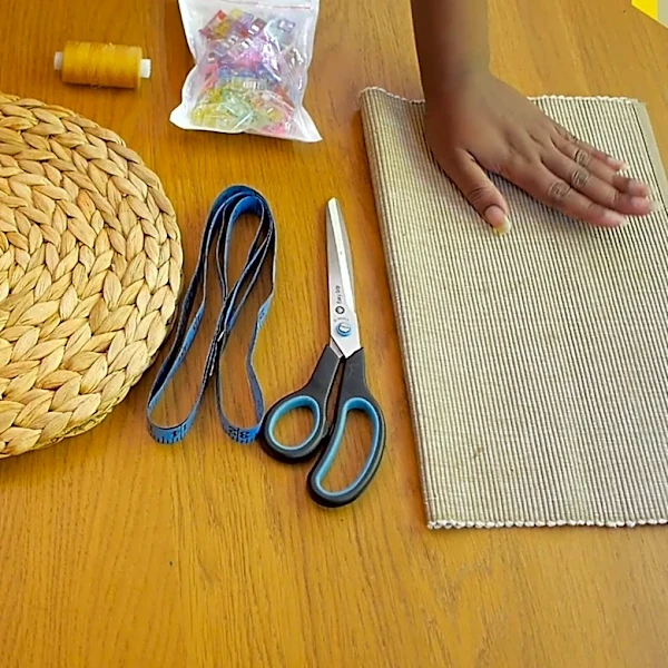 Use Woven Placemats To Transform An Empty Canvas Into Boho Wall Decor
