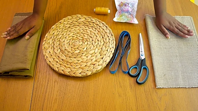 Use Woven Placemats To Transform An Empty Canvas Into Boho Wall Decor