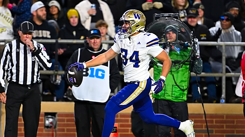Freshman RB Scores Twice to Spark Washington Offense in Win at Purdue
