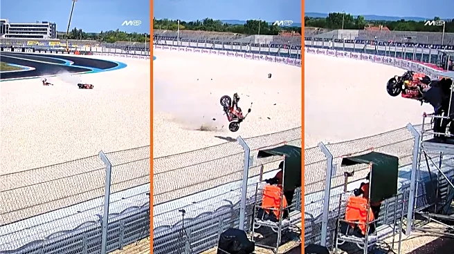 MotoGP Bike Hits TV Camera During Crash At New Track