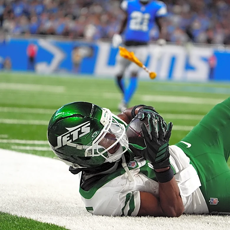 One more time: Insane Garrett Wilson Jets touchdown vs. the Lions