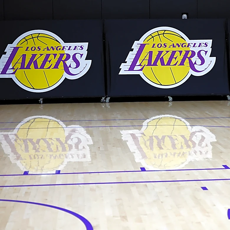 Lakers have installed two basketball courts at their practice facility
