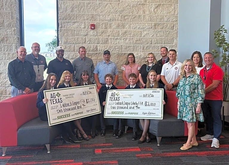 AgTexas Farm Credit awards $8K to Lubbock-Area FFA Chapters