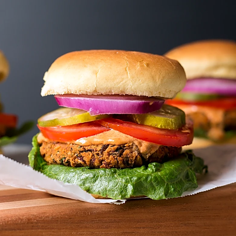 Loaded Vegan Bean Burger With Special Sauce Recipe