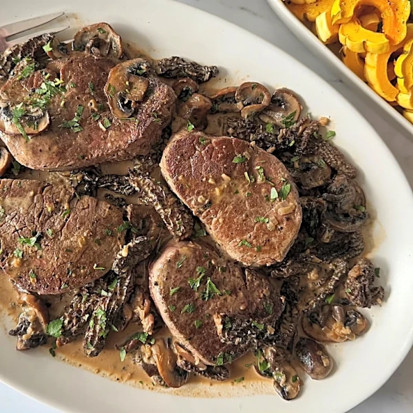 Classic Steak Diane With Morel Mushroom Cream Sauce