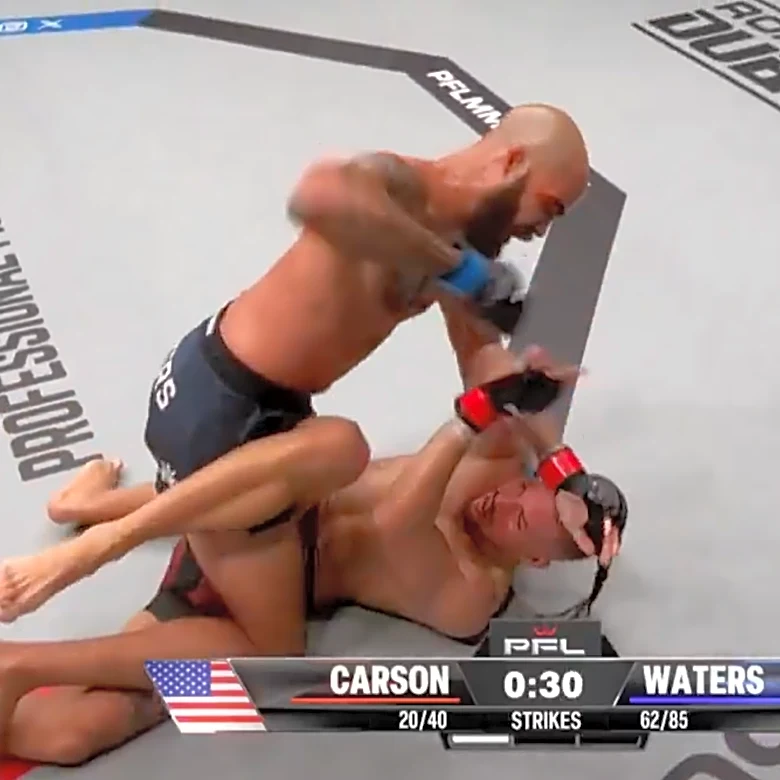 PFL Charlotte video: UFC vet Trey Waters stops Trukon Carson in wild car crash