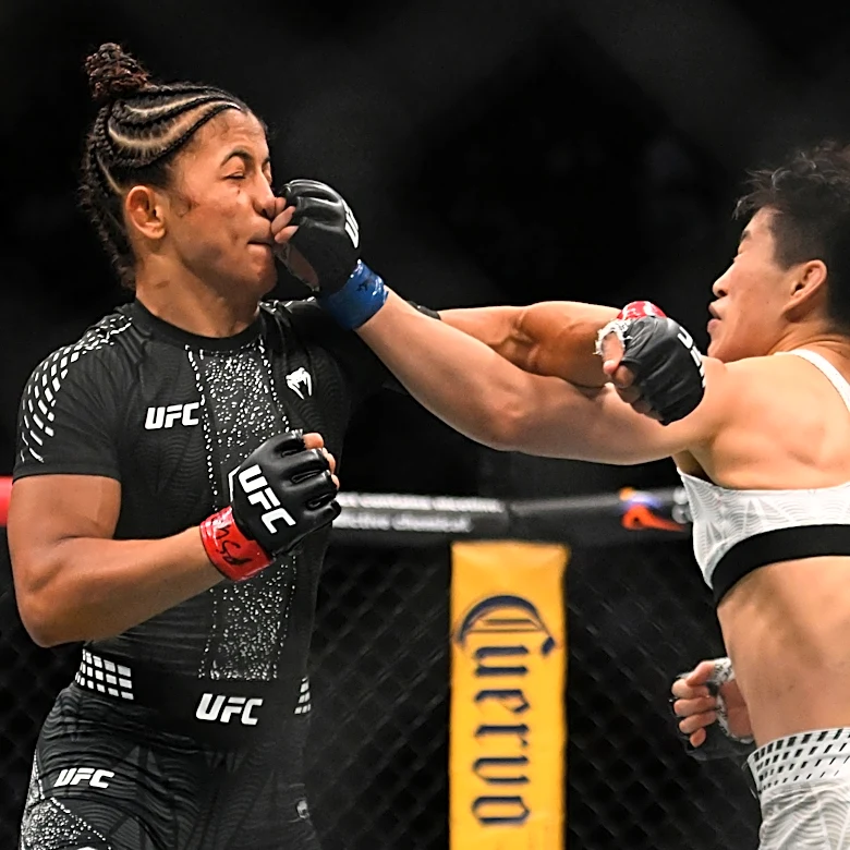 Wang Cong shows off scratched eye in statement after UFC 332 title loss