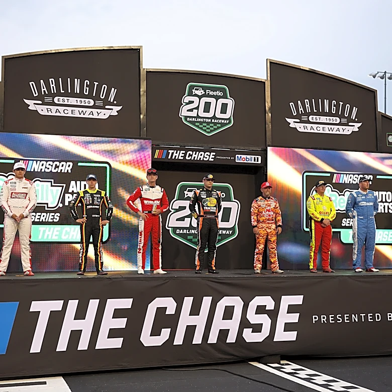 NASCAR O'Reilly Series standings with 8 races left in the 2026 Chase