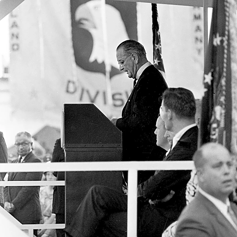 President Lyndon B. Johnson's visit to Fort Campbell