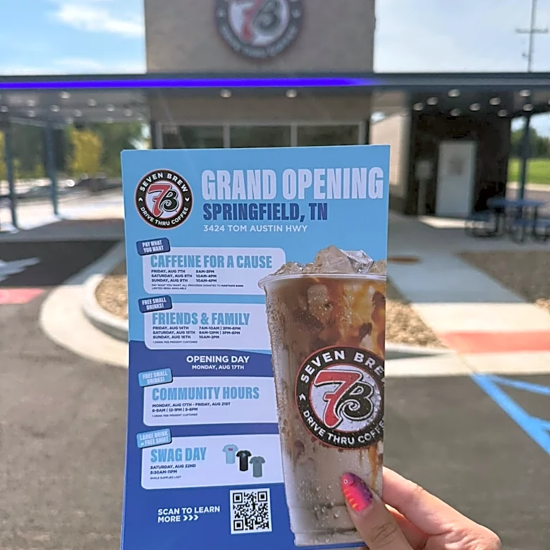 When will 7 Brew open new drive-thru coffee shop in Springfield?
