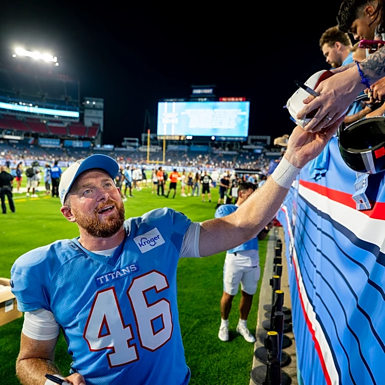 How Titans long snapper Morgan Cox still finds a challenge in NFL at age 40