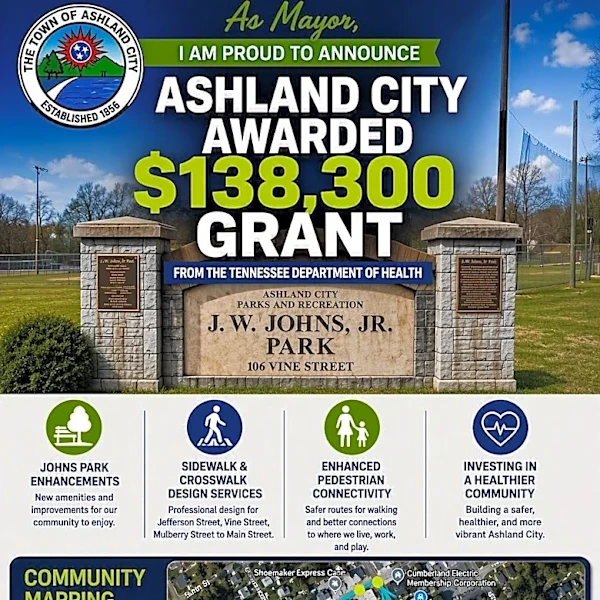 $138K TN grant fuels new amenities at Ashland City parks