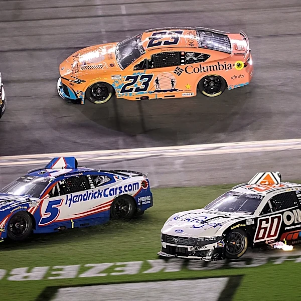 Shane van Gisbergen wins NASCAR Daytona first stage in crazy finish