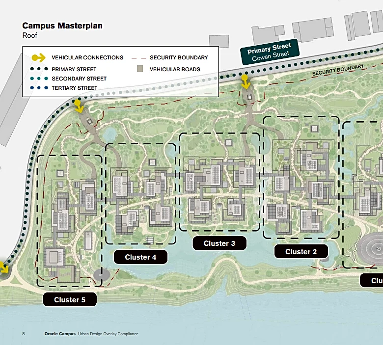 Oracle campus could include a dozen buildings, water feature, plans show