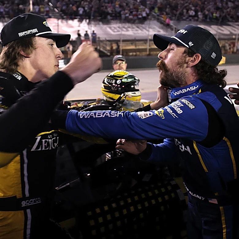 NASCAR fight video: Ryan Blaney, Carson Hocevar throw punches at Bristol