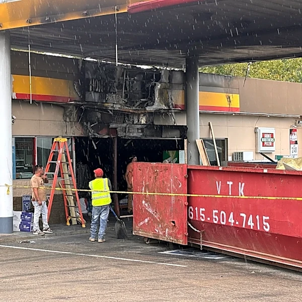 Van set on fire during gas station robbery in Madison, police say