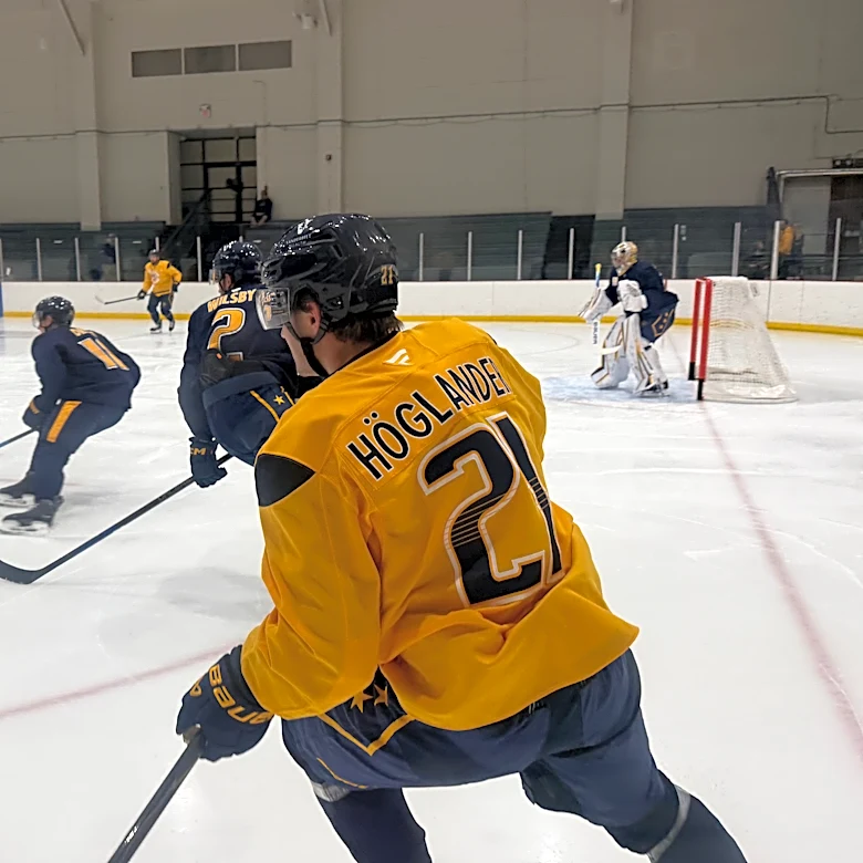 Navy helmets coming? Nashville Predators surprise with new look at practice