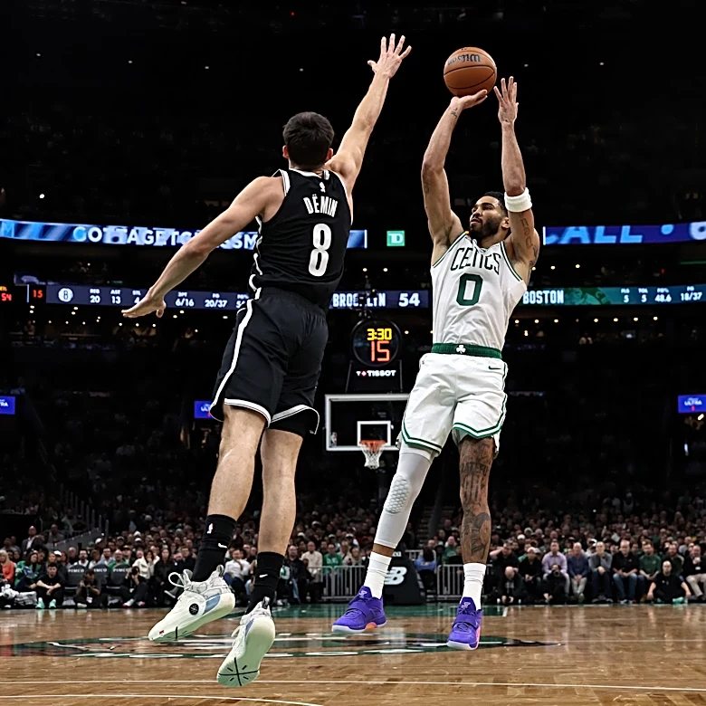 Nets' Egor Demin hurts right leg in 125-124 OT loss to Celtics