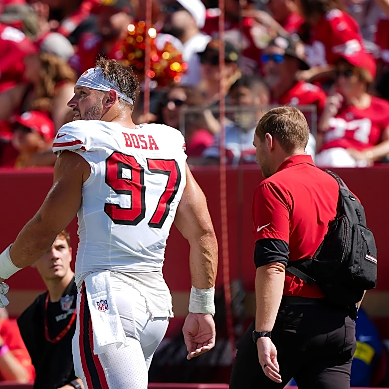 Did reporter with tie to Kyle Shanahan reveal Nick Bosa's injury?