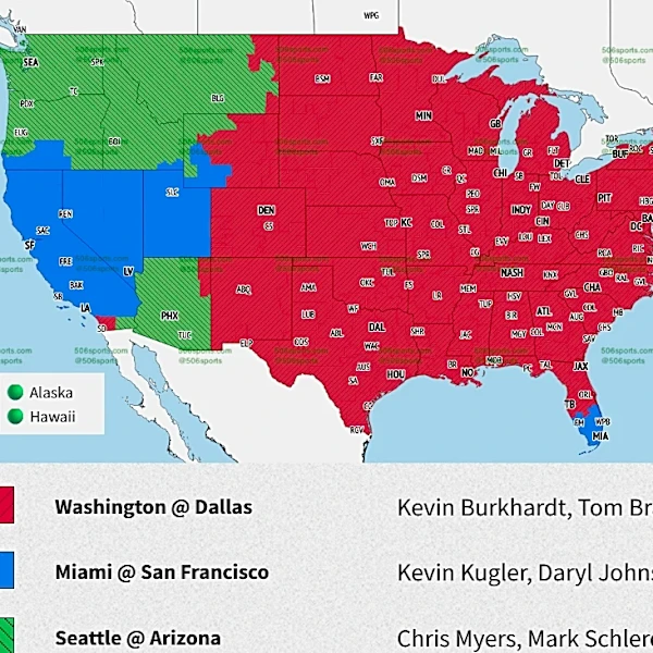 Will 49ers-Dolphins be on in my area? Week 2 broadcast map, TV channel