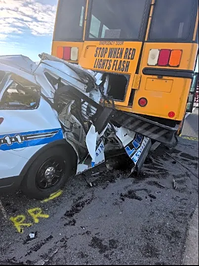 Off-duty Gainesville officer hits stopped school bus in SW Marion; four hurt