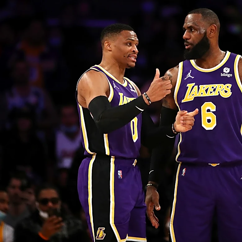 LeBron James gives Russell Westbrook flowers for retirement: 'HOF next!!'