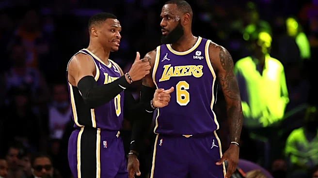 LeBron James gives Russell Westbrook flowers for retirement: 'HOF next!!'