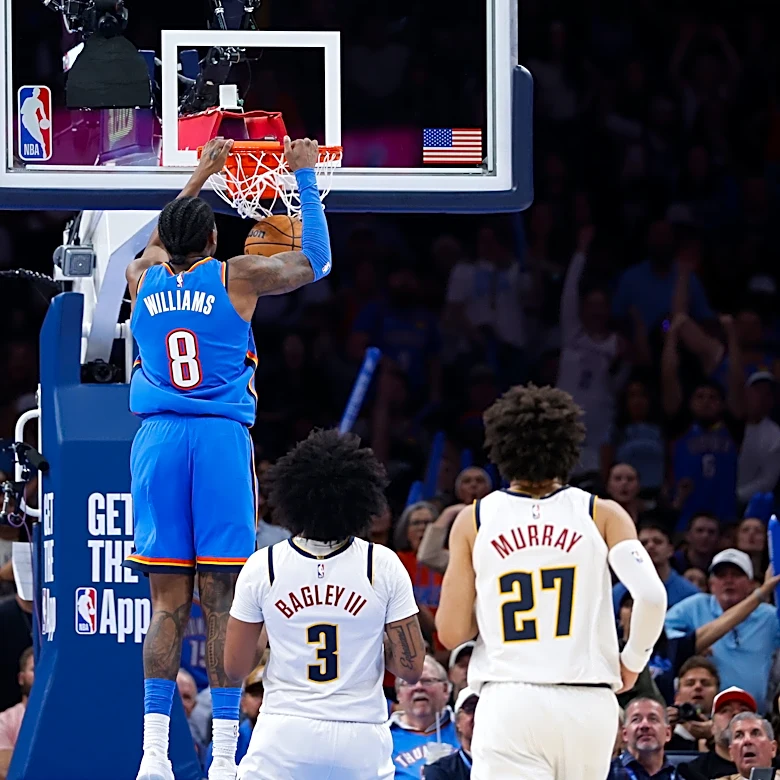 Jalen Williams fuels Thunder to home-opening win over Nuggets with two-end play