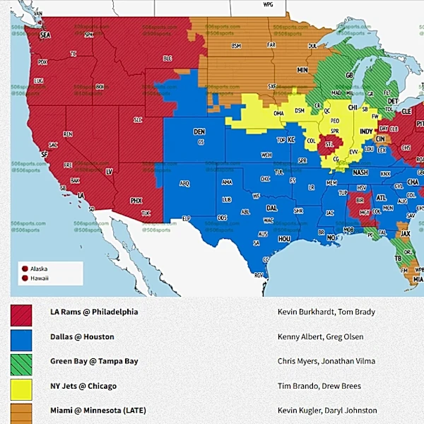 Will you get Packers vs. Buccaneers in your TV viewing market?
