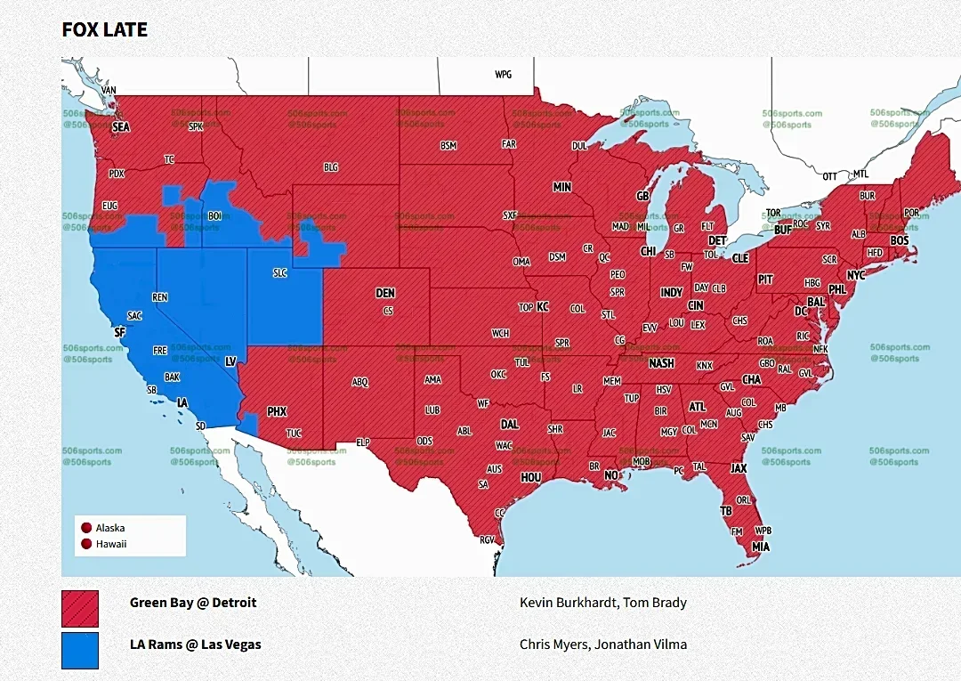 Will you get Packers vs. Lions in your TV viewing market?