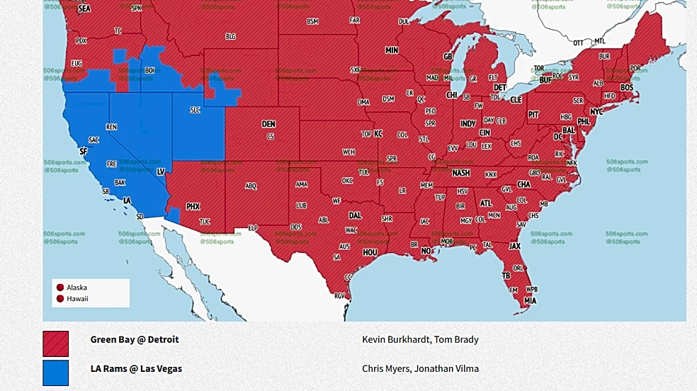 Will you get Packers vs. Lions in your TV viewing market?