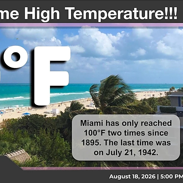 Florida heat shatters records as Miami hits 100 for only second time