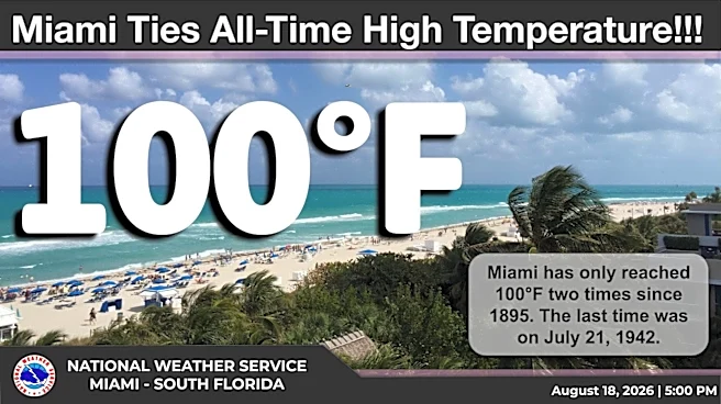 Florida heat shatters records as Miami hits 100 for only second time