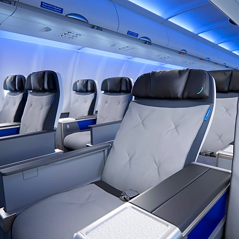First look at JetBlue's new first class BlueFirst plush seats, perks