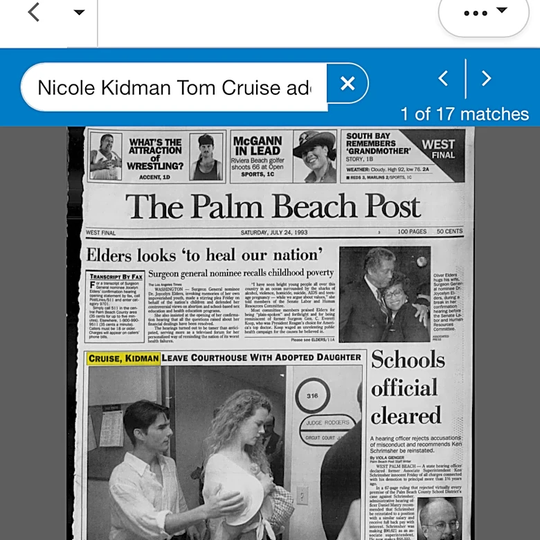 Tom Cruise and Nicole Kidman adopted their children in Florida. A look back