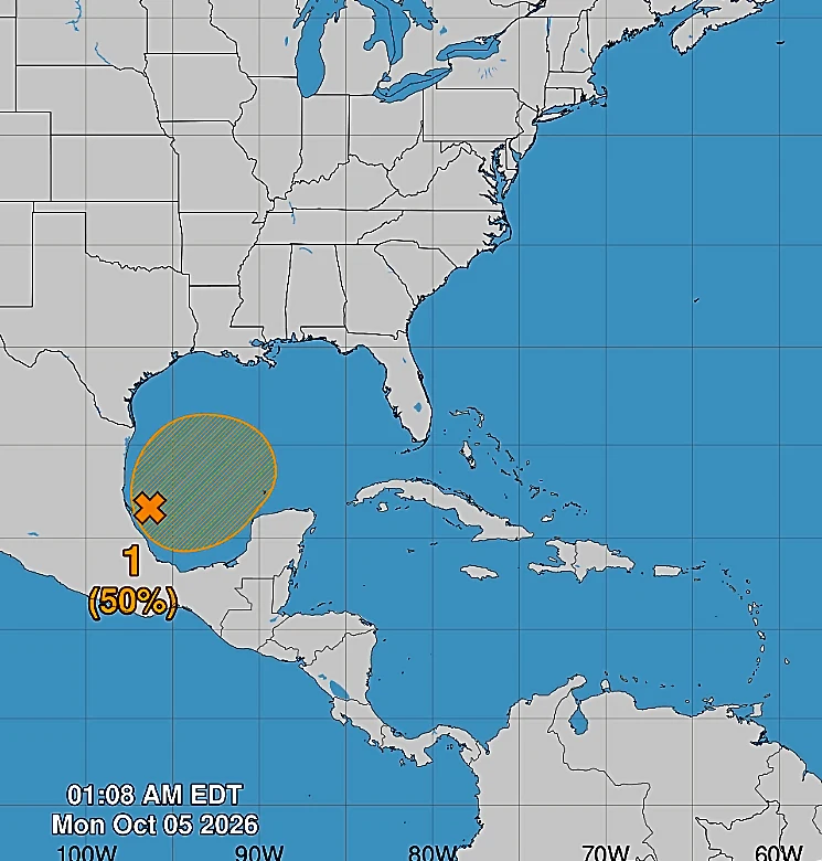 Hurricane center watching area in the Gulf for possible development